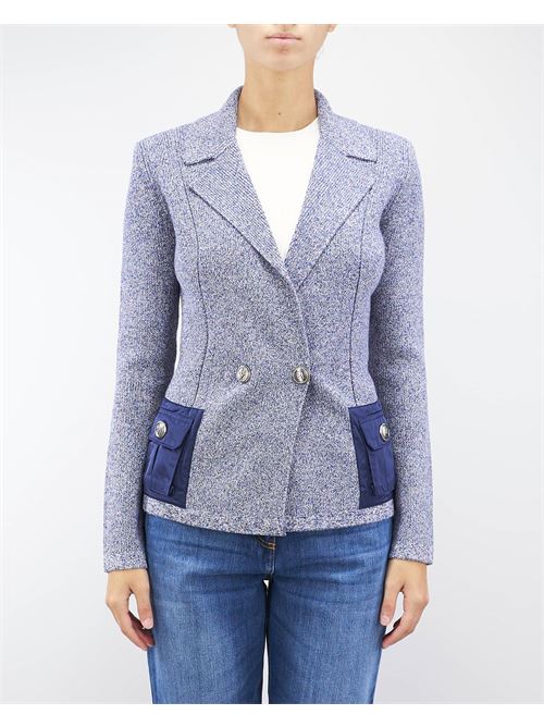 Blazer with pockets in technical sail Elisabetta Franchi ELISABETTA FRANCHI | Sweater | MK21Q47E2CZ4